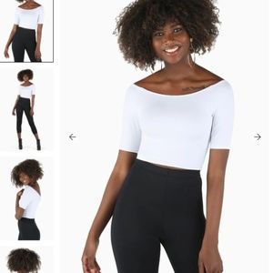 White off the shoulder crop new Blackmilk large